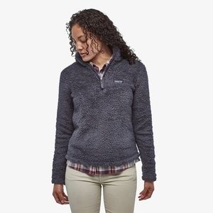 Patagonia Los Gatos 1/4 zip plush pullover dark blue/gray size large
